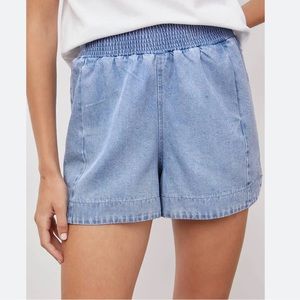Rails denim elastic waist shorts